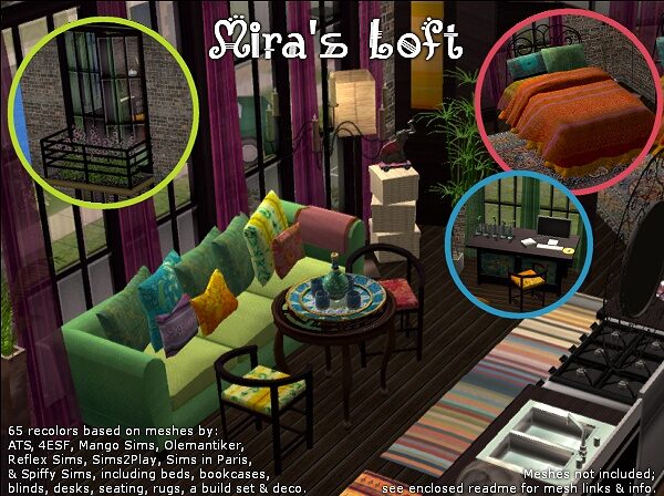 I collage of Sims 2 creations by Juniper Sun