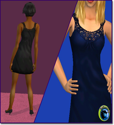 Two close-ups of the Simple Lace Dress
