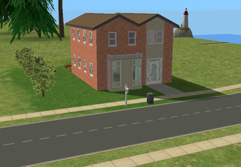 Front exterior view of 2 New Street featuring a modern two-story brick façade, tall front windows, centered entryway, and compact suburban design.